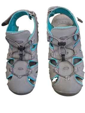 Women's Eddie Bauer Mary Fisherman Gray Turquoise Sandals 9